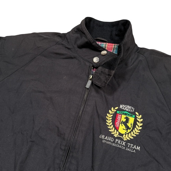 Vintage 90s Ferrari Magneti Marelli Flannel Lined Windbreaker Jacket Mens M/L - Picture 5 of 12